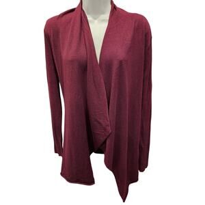 Jofit small S serenity cardigan burgandy red EUC open front sweater warm casual